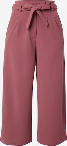 JDY Wide leg Pleat-Front Pants in Red: front
