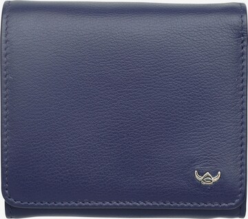 GOLDEN HEAD Wallet 'Madrid' in Blue: front