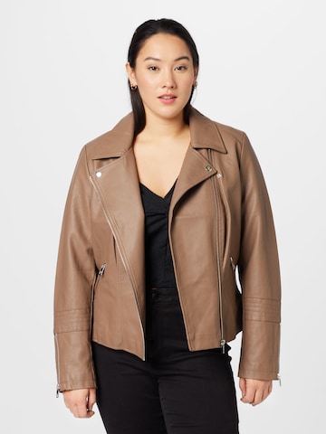 ONLY Carmakoma Between-Season Jacket 'Emmy' in Brown: front