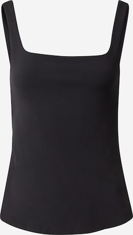 NIKE Sports Top 'LUXE' in Black: front