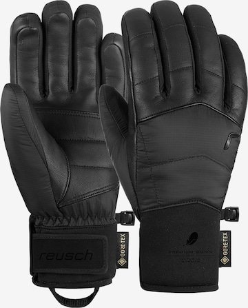 REUSCH Athletic Gloves 'Feather' in Black: front