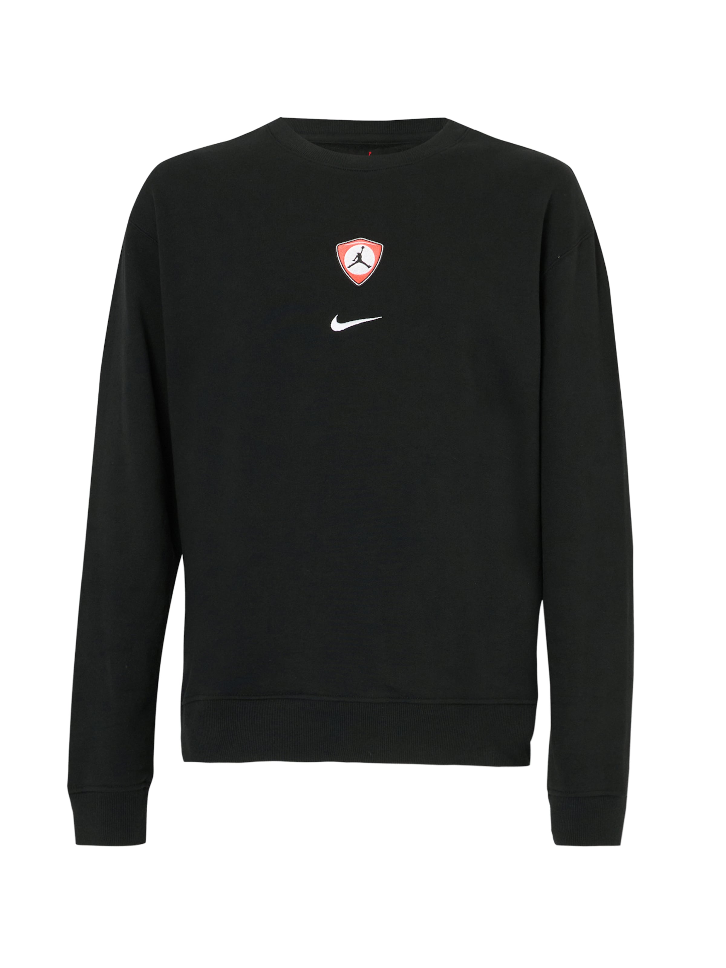 Bluză de molton de la Jordan pe negru: față