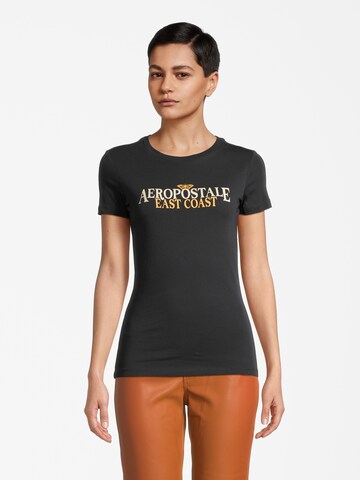 AÉROPOSTALE Shirts i sort: forside