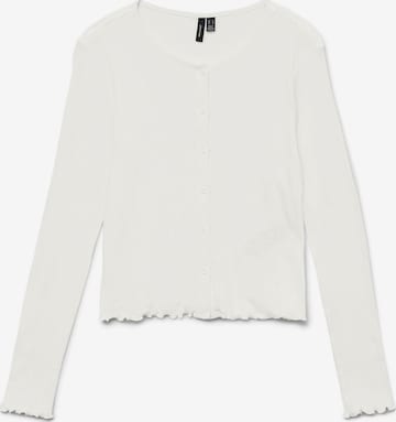 VERO MODA Gebreid vest in Wit: voorkant