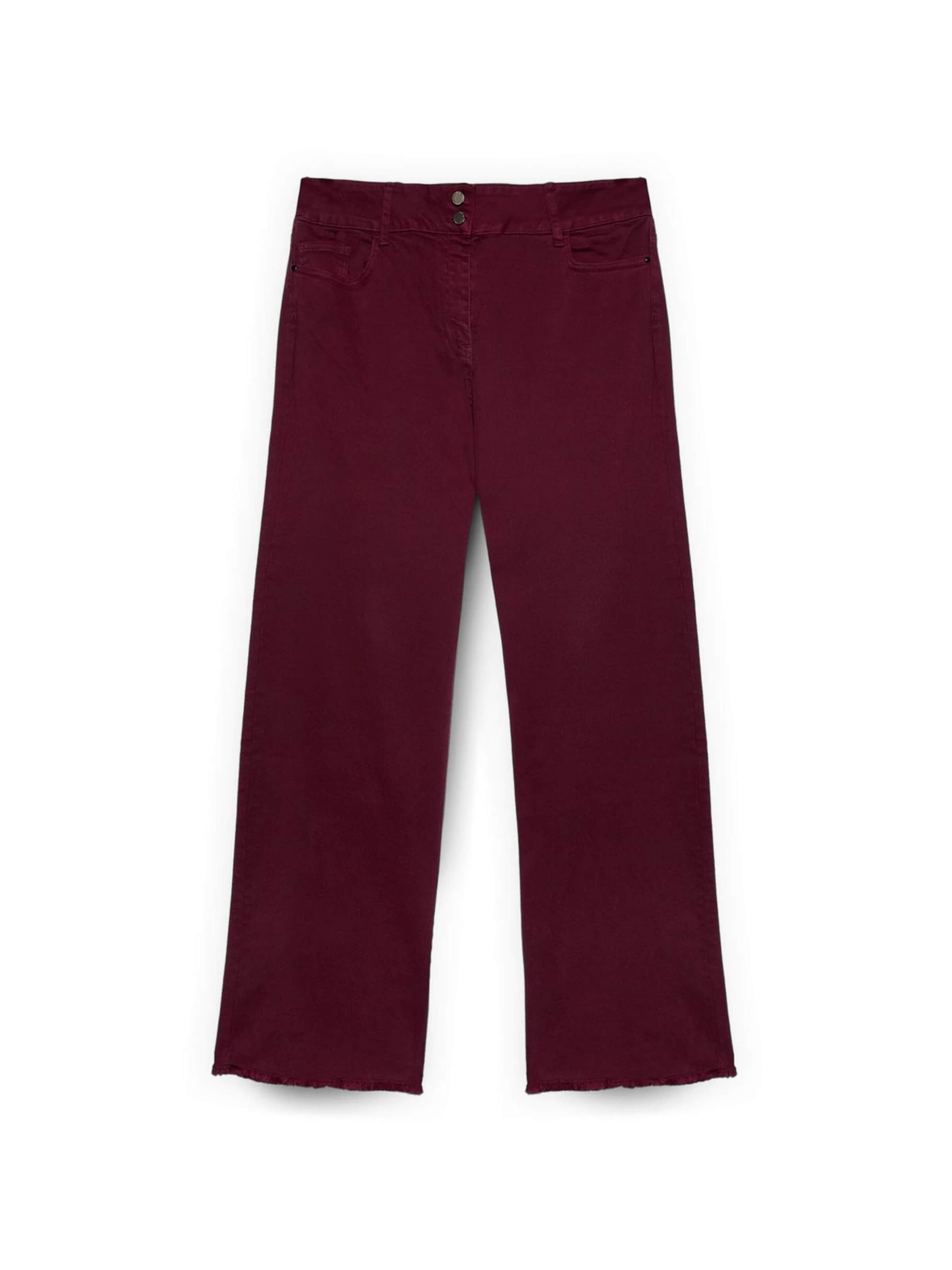 Fiorella Rubino Regular Broek in Rood: voorkant
