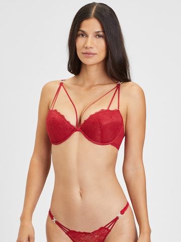 LASCANA Push-up Bra in Red: front