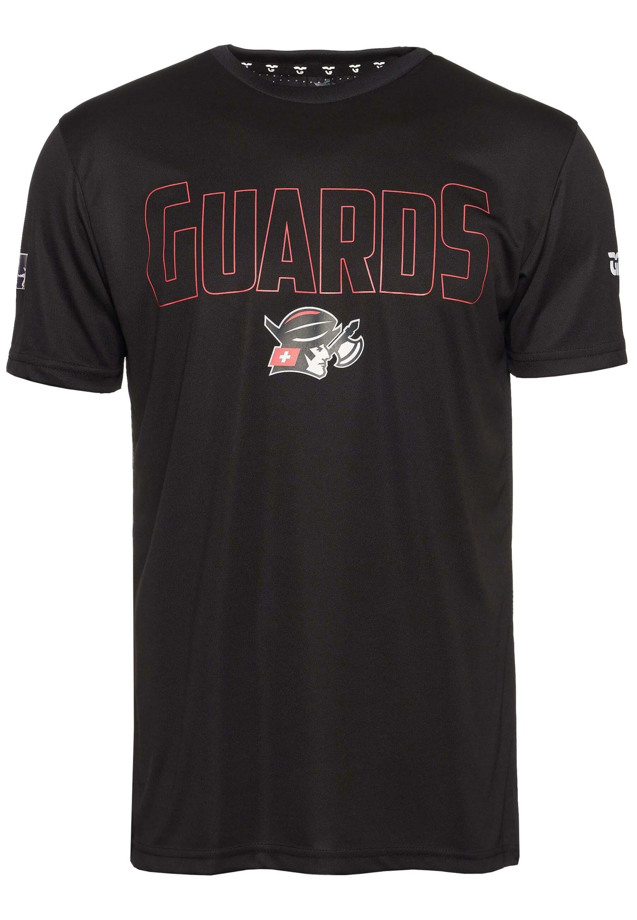 European League of Football Funktionsshirt in Schwarz: Vorderseite