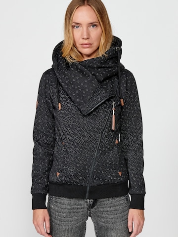 Sweat-shirt KOROSHI en noir : devant