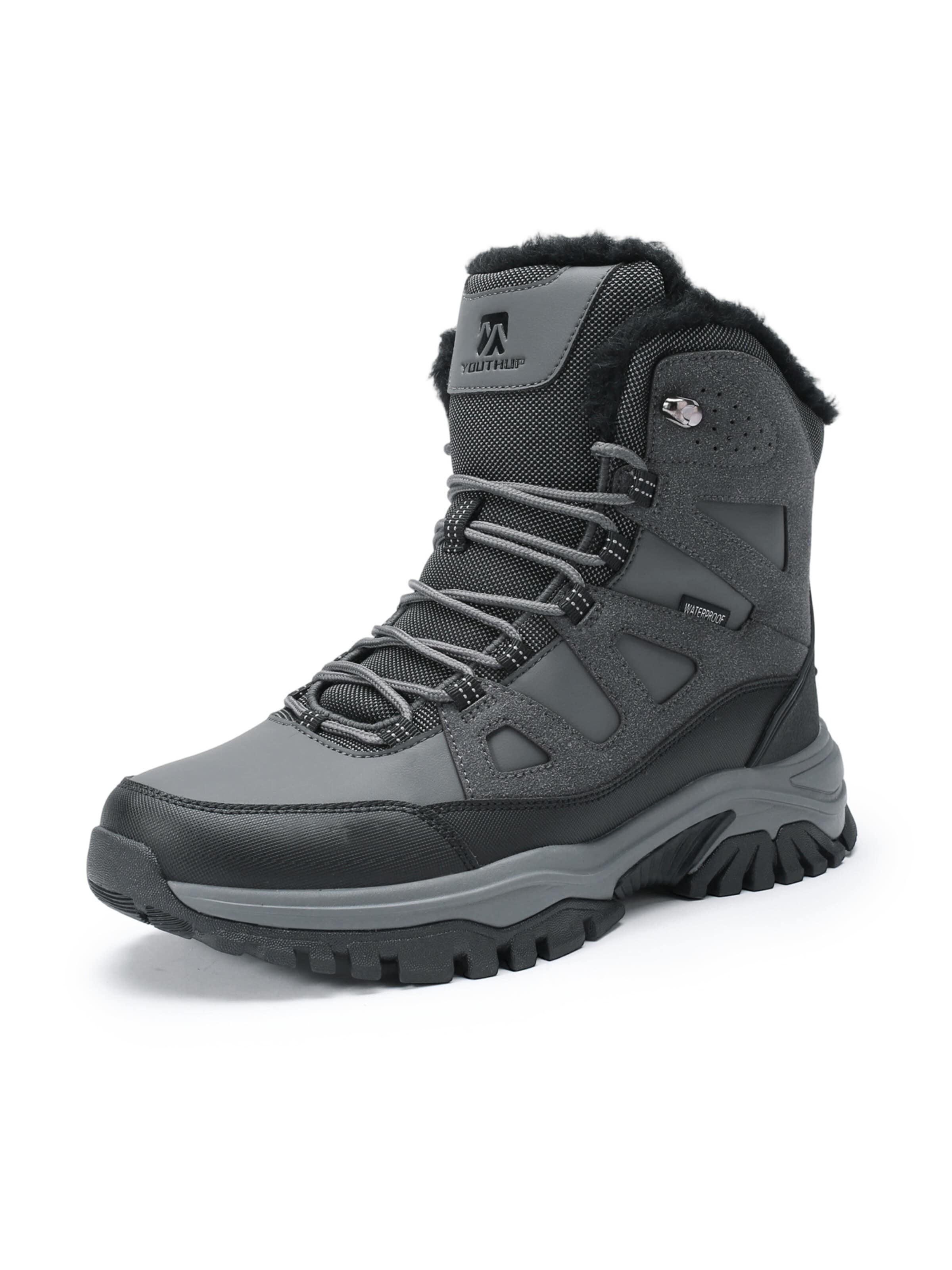 YOUTHUP Snow Boots in Grey: front