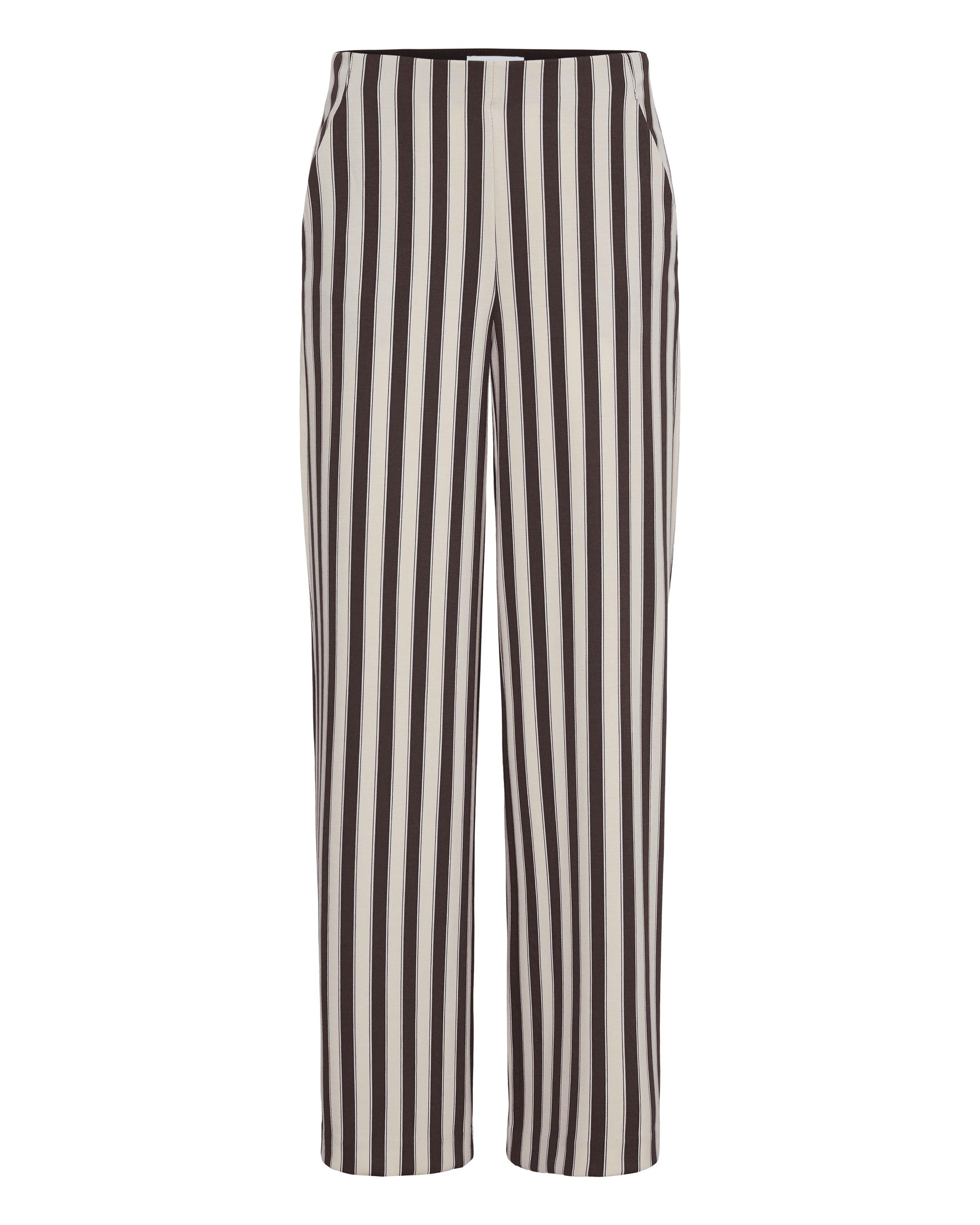 Wide Leg Pantalon 'KATE' ICHI en marron : devant