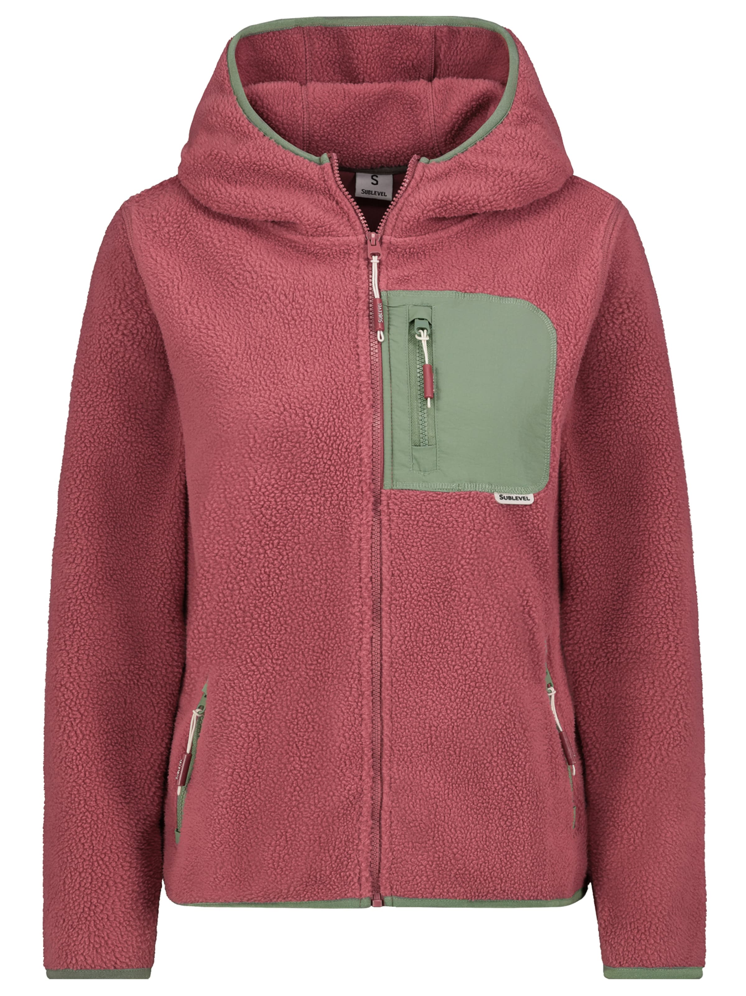 Sublevel Fleecejacke in Rot: Vorderseite