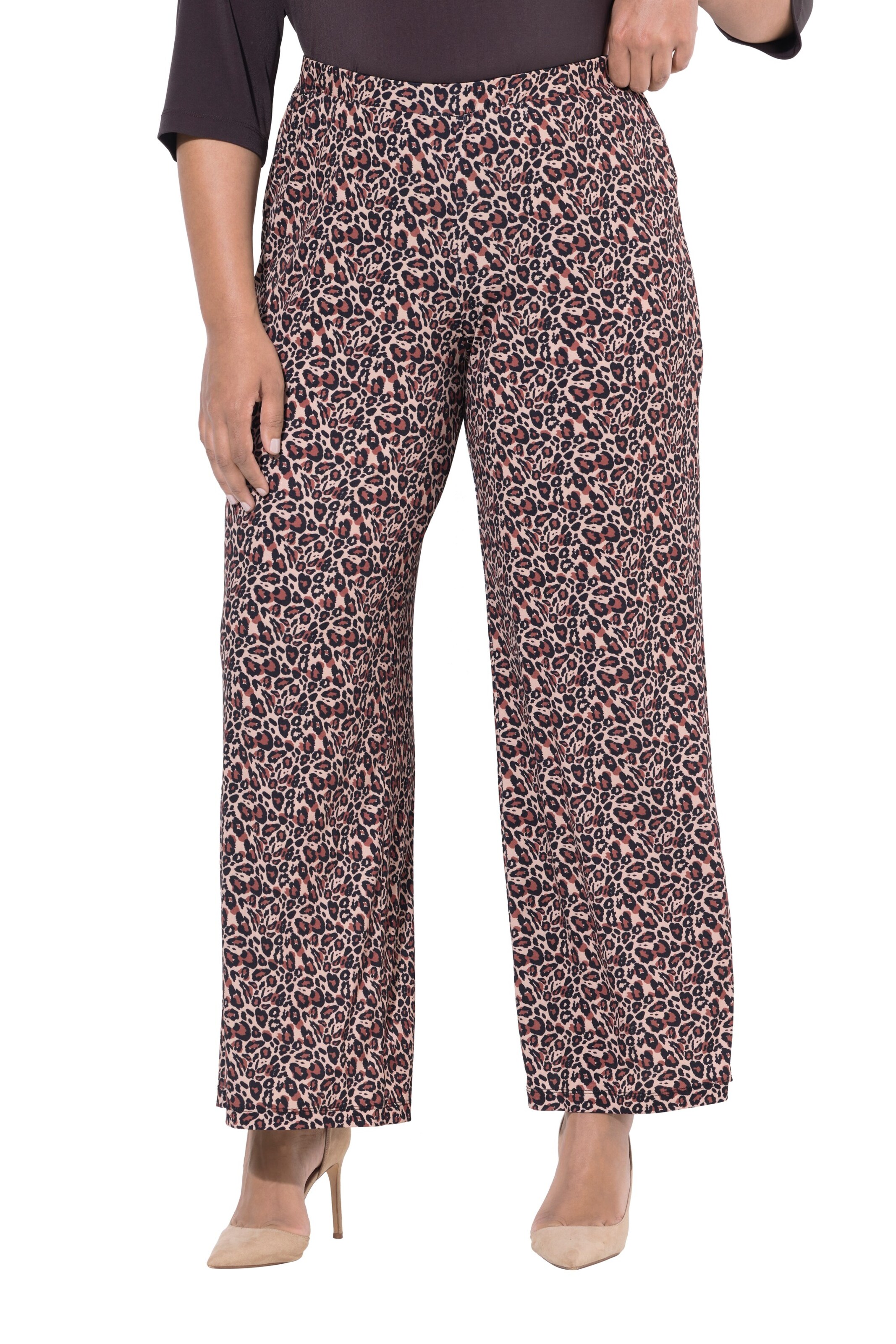 Ulla Popken Wide leg Broek in Gemengde kleuren