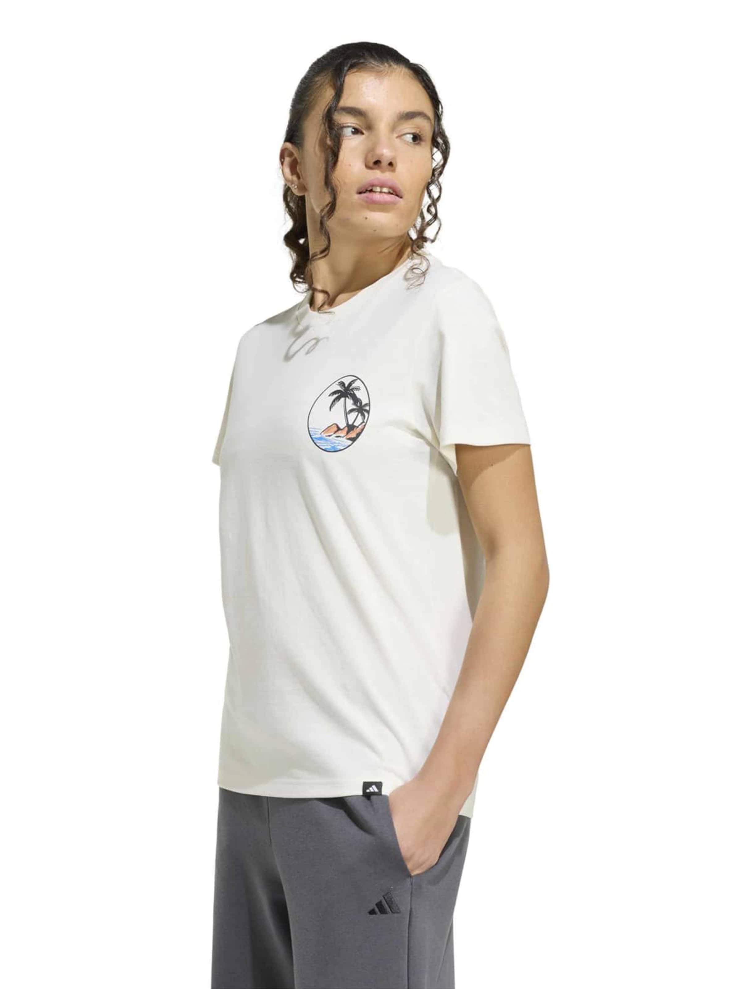 ADIDAS SPORTSWEAR Λειτουργικό μπλουζάκι 'SLIDE' σε λευκό: μπροστά