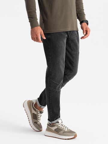 Ombre Tapered Jeans in Zwart