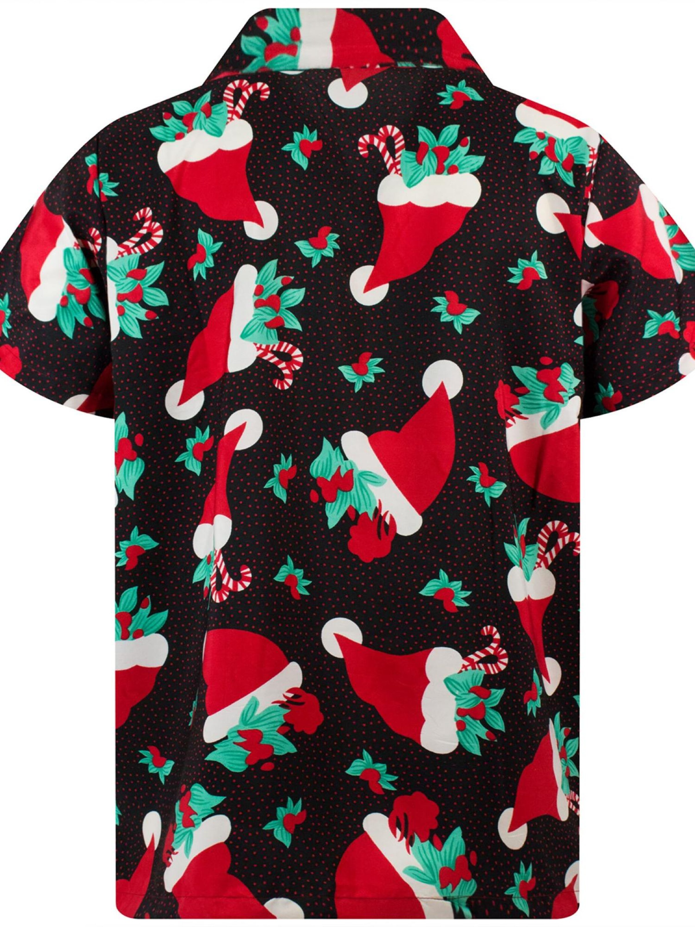 King Kameha Regular Fit Hemd 'Christmas Hats'‌‌‌‌‌‌ in Grün