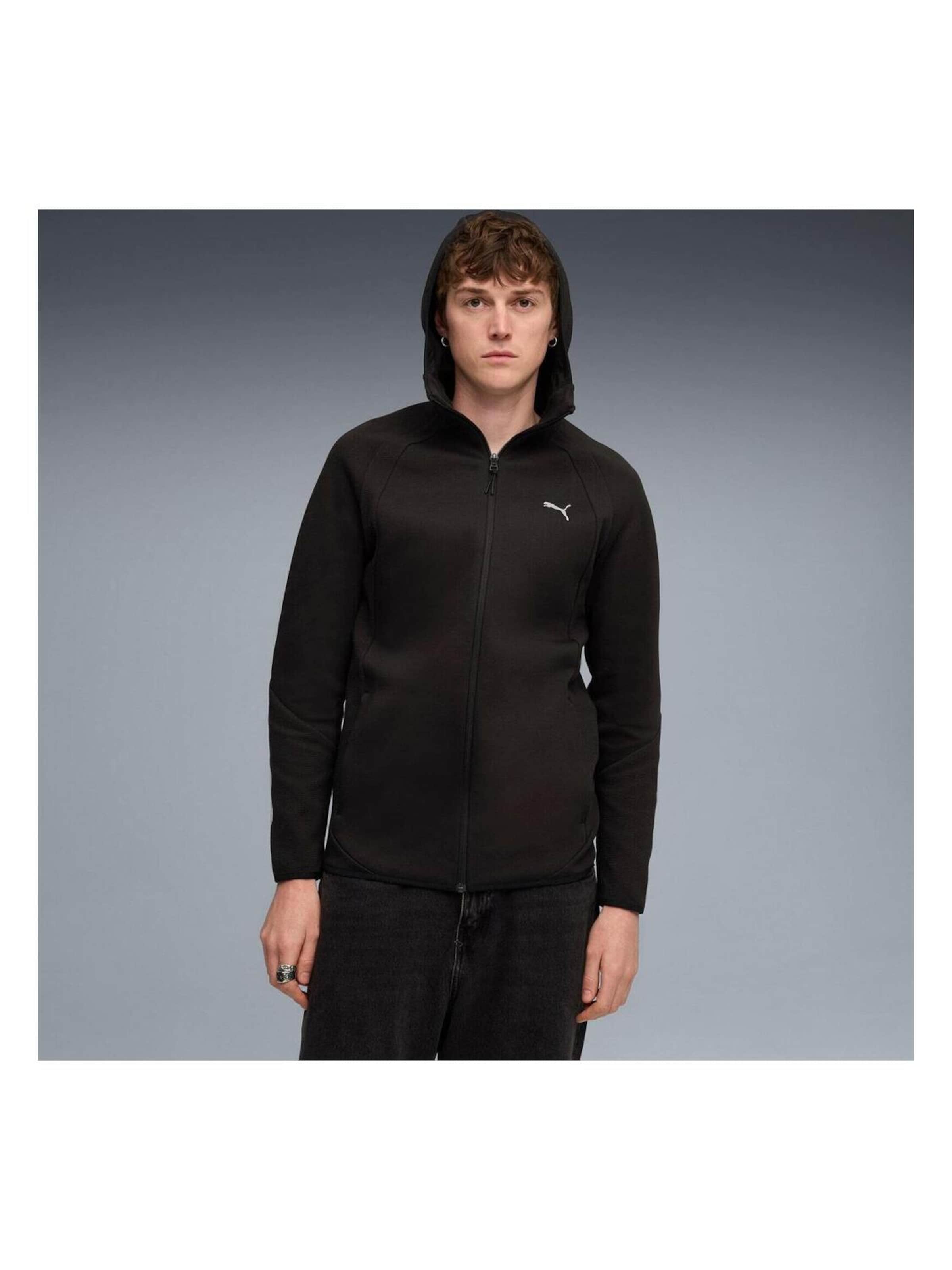 PUMA - Sudadera con cremallera 'Puma Evostripe Fz Hoodie Dk' en negro