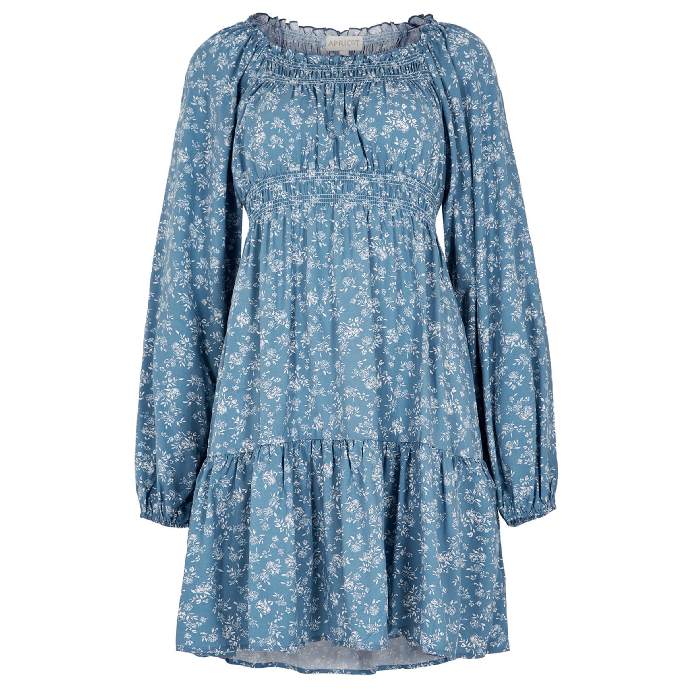 Apricot Dress in Blue: front