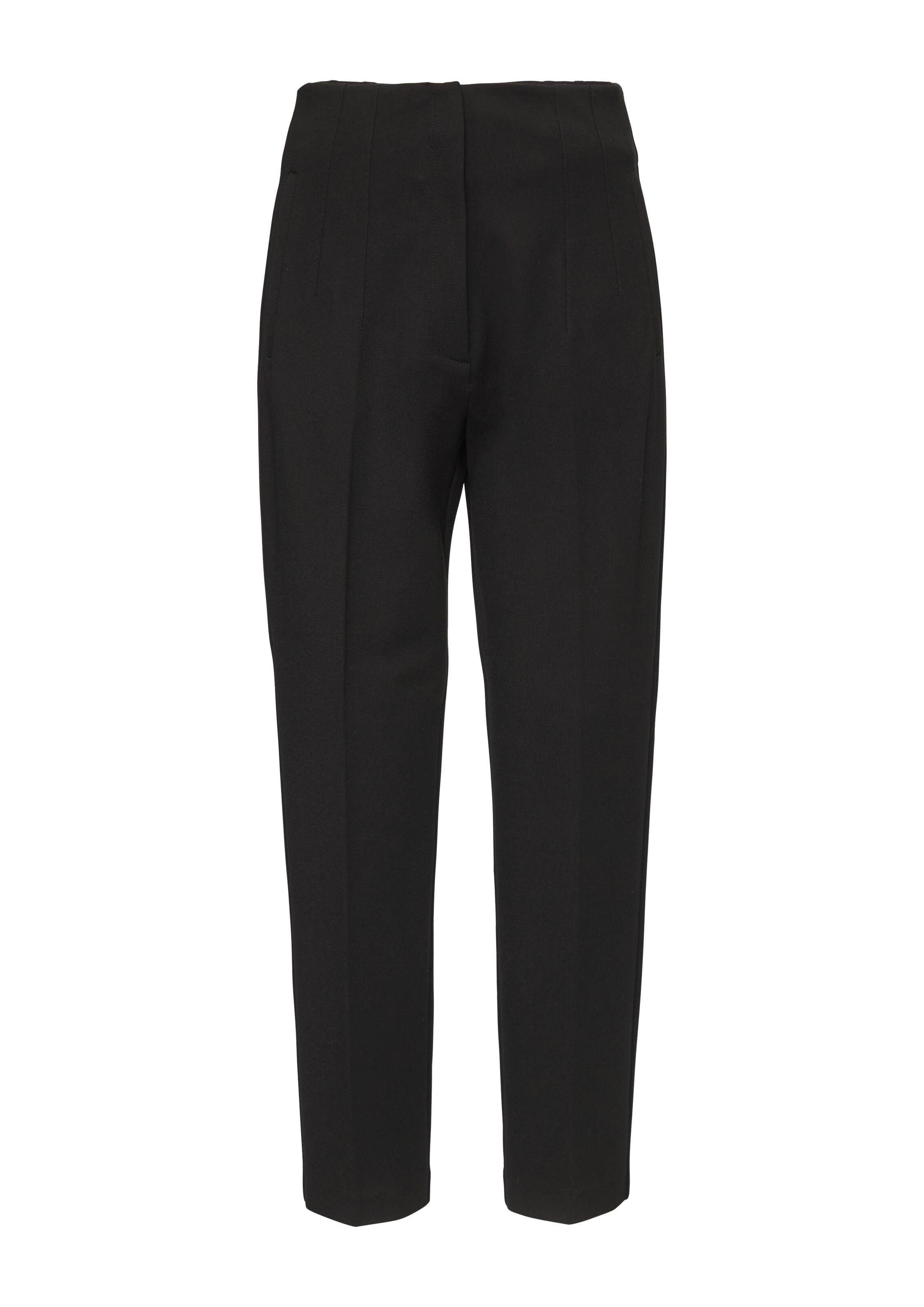 s.Oliver BLACK LABEL Tapered Broek in Zwart: voorkant