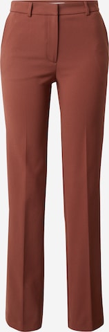 Tiger of Sweden Slim fit Pleated Pants 'NOOWA' in Brown: front