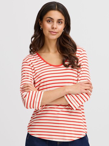 Fransa Shirt ' FRFEPORSI TEE 4 ' in Red