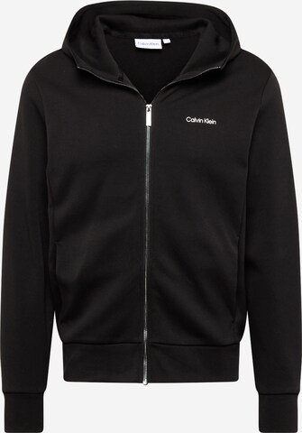 Veste de survêtement Calvin Klein en noir : devant