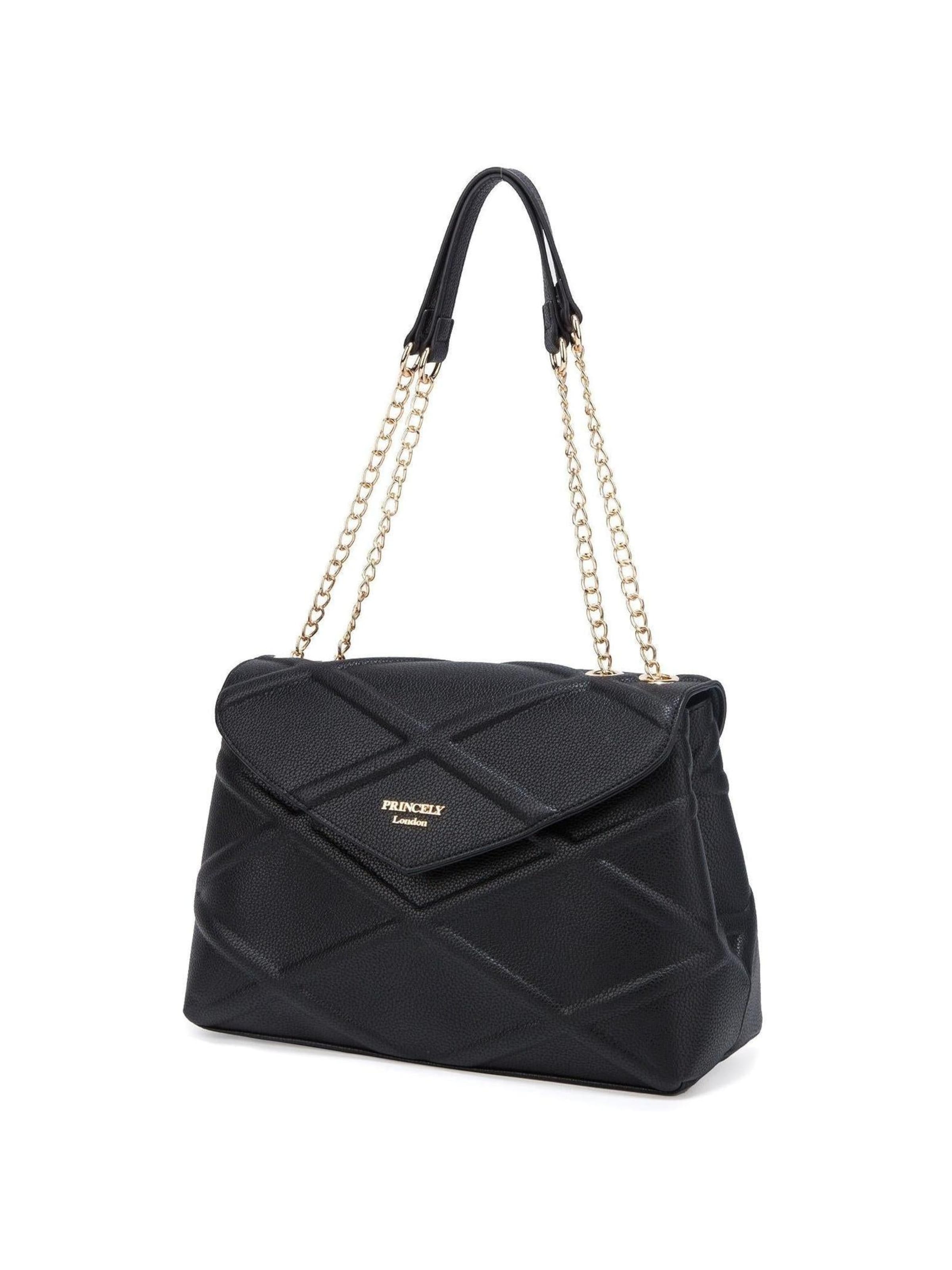 Princely London Schultertasche 'Chaunhi'‌‌‌‌‌‌‌‌‌‌ in Schwarz