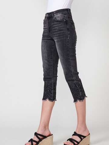 KOROSHI - Skinny Calças de ganga em preto