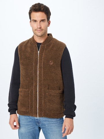 Casual Friday Bodywarmer 'Jonson' in Bruin: voorkant