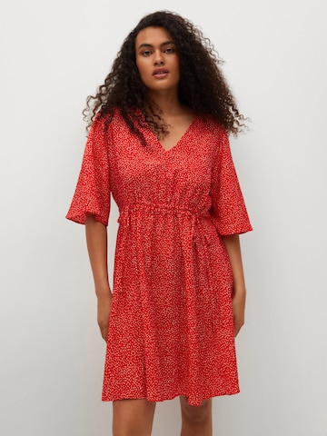 MANGO Summer Dress 'Rainbow' in Red: front