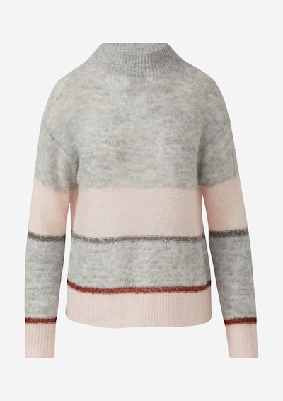 s.Oliver BLACK LABEL Pull-over en gris / gris clair / rose, Vue avec produit