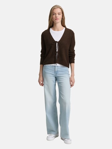 TOM TAILOR DENIM Strickjacke in Braun