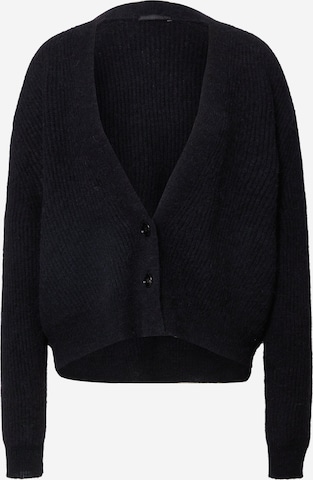 DRYKORN Knit Cardigan 'SONTJE' in Black: front