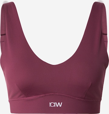 Bustier Soutien-gorge de sport 'Essential' ICANIWILL en rouge : devant