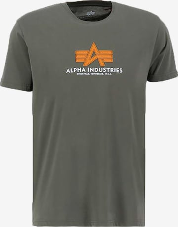 ALPHA INDUSTRIES Shirt 'Basic Rubber' in Grün: Vorderseite
