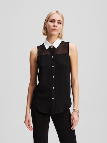 Camicia da donna di Karl Lagerfeld in nero: frontale