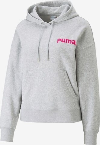 pelēks PUMA Sportisks džemperis 'TEAM': no priekšpuses