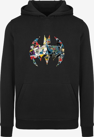 F4NT4STIC Sweatshirt 'Batman Comic Book Logo' in Black: front