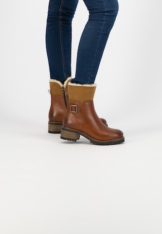 Mysa Ankle Boots 'Dahlia' in Brown: front