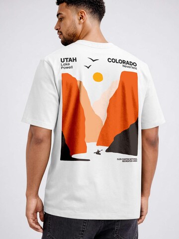 Neverless Shirt 'Colorado River' in Weiß