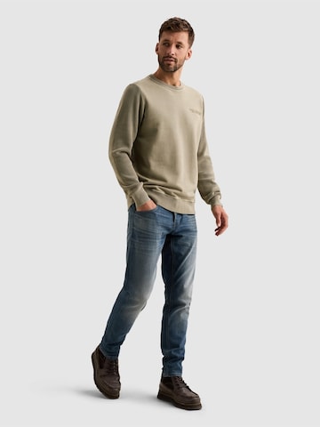 PME Legend - Sudadera 'Sweatshirt with knitted sleeves and print' en beige