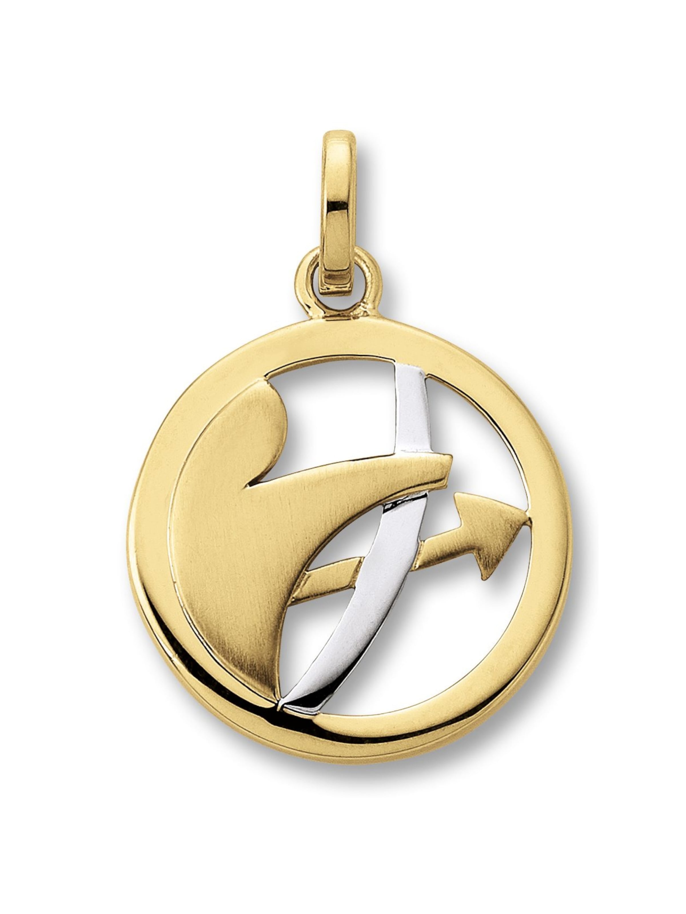 ONE ELEMENT Anhänger 'Schütze' in Gold: Vorderseite