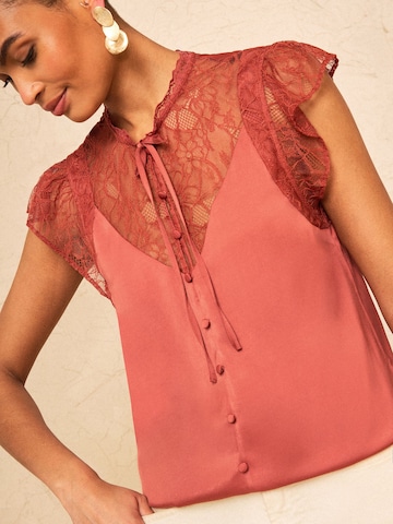 love & roses Blouse in Bruin