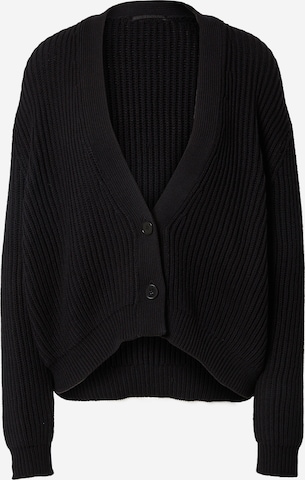 DRYKORN Knit Cardigan 'SONTJE' in Black: front