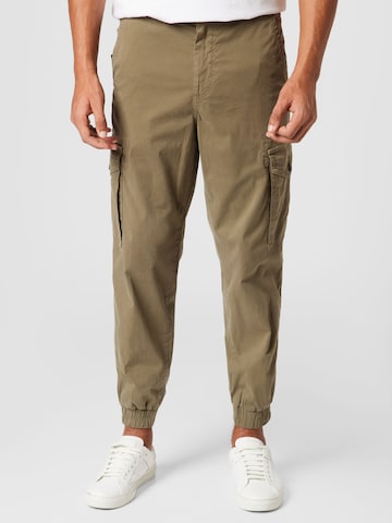 BOSS OrangeCargo hlače 'Seiland' - zelena boja: prednji dio