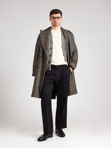 NN07 - Loosefit Calças com vincos 'Kay 1420' em preto