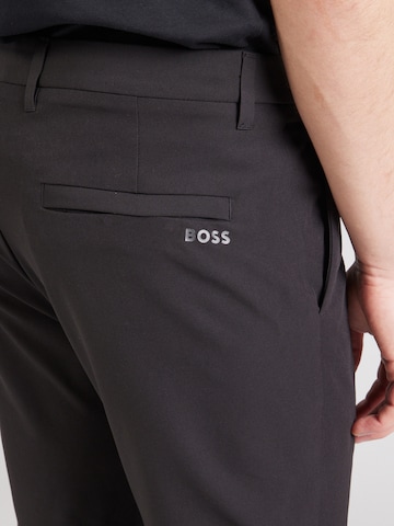 BOSS Slimfit Spodnie w kant 'Commuter' w kolorze czarny
