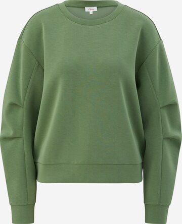 s.Oliver Sweatshirt in Groen: voorkant