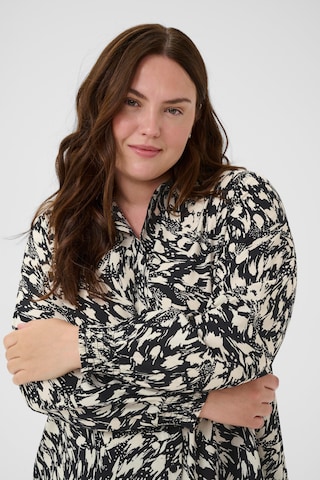 Robe-chemise 'Jamia' KAFFE CURVE en noir