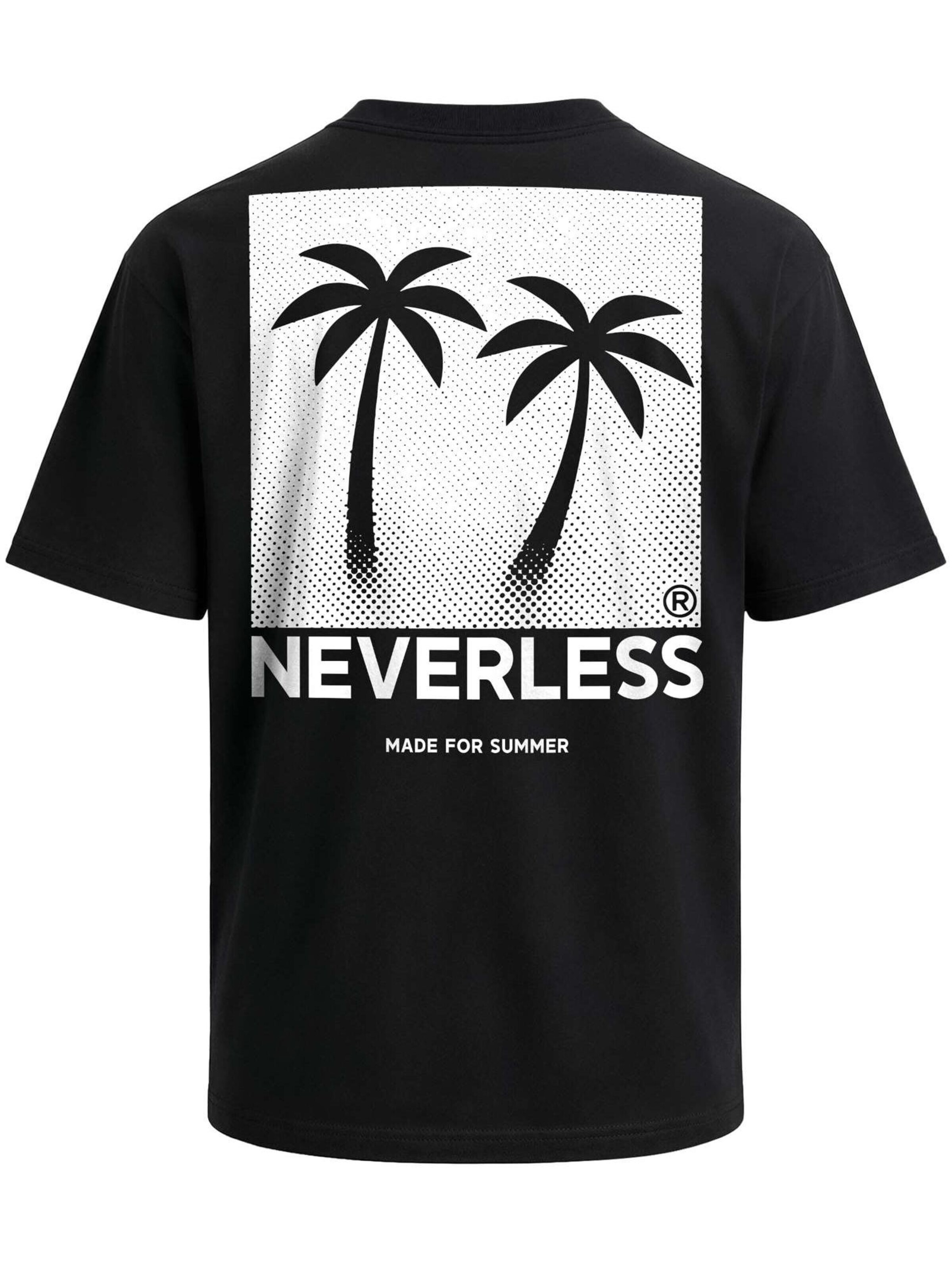 Neverless Shirt 'Palmen' in Black