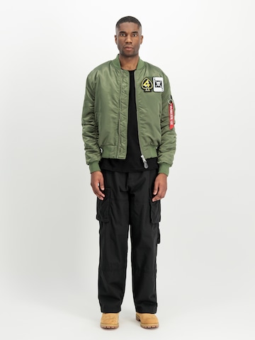 ALPHA INDUSTRIES Between-Season Jacket 'MA-1 Black Devils' in Green: front